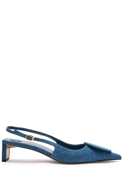 JACQUEMUS JACQUEMUS LES SLINGBACKS DUELO DENIM PUMPS