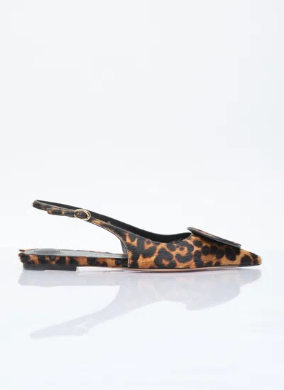 Jacquemus Les Slingbacks Duelo Flats In Brown