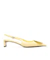 Jacquemus Duelo Calfskin Slingbacks Pumps In Yellow