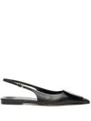 Jacquemus Les Duelo Plates Leather Slingback Flat In Black
