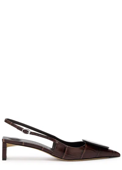 JACQUEMUS JACQUEMUS LES SLINGBACKS DUELO LEATHER PUMPS