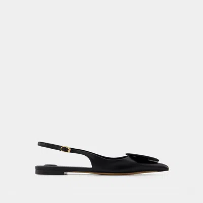 JACQUEMUS LES SLINGBACKS DUELO P PUMPS - JACQUEMUS - LEATHER - BLACK