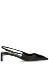 Jacquemus Black Lamb Leather Sandals In Black