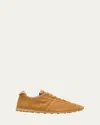Jacquemus Les Tennis Sneakers In Soft Crocodile-embossed Suede In Brown