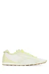 Jacquemus Low Top Sneakers Suede Mesh Rubber Sole In Green