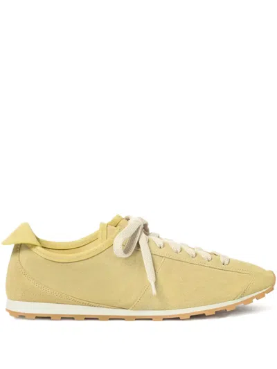 Jacquemus Les Tennis Leather Sneakers In Yellow