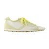Jacquemus Low Top Sneakers Suede Mesh Rubber Sole In White