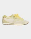 Jacquemus Low Top Sneakers Suede Mesh Rubber Sole In White