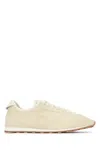 Jacquemus Low-top Rubber Sole Sneakers With Textured Finish In Neutral