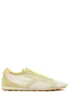 Jacquemus Low Top Sneakers Suede Mesh Rubber Sole In Yellow