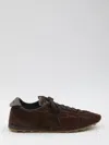Jacquemus The Tennis Leather-trimmed Croc-effect Suede Sneakers In Brown