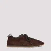 Jacquemus The Tennis Leather-trimmed Croc-effect Suede Sneakers In Brown