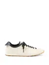 Jacquemus The Tennis Leather-trimmed Suede Sneakers In Sand