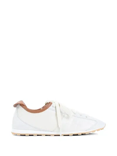 Jacquemus Tennis Sneakers Contrast Heel Low Top Quilting In White