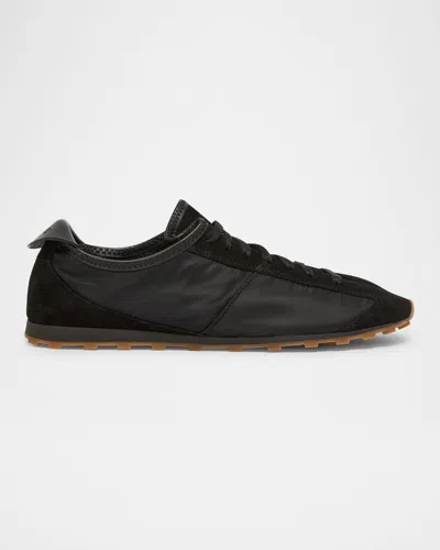Jacquemus Les Tennis Suede Sneakers In Black