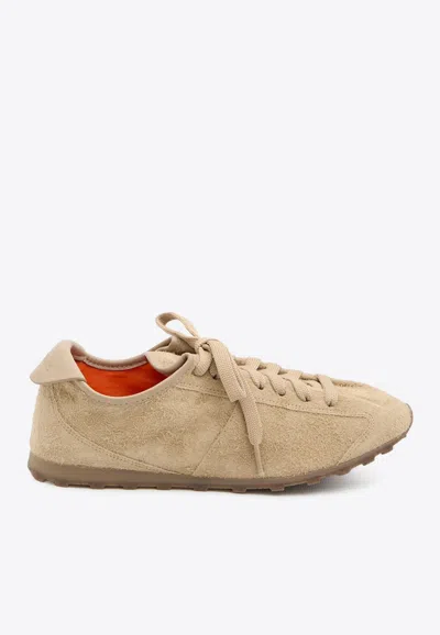 Jacquemus Les Tennis Suede Sneakers In Brown