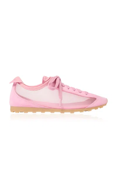 JACQUEMUS JACQUEMUS LES TENNIS SUEDE-TULLE SNEAKERS