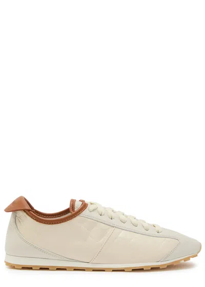 Jacquemus Les Tennis Textured Leather Sneakers In Neutral