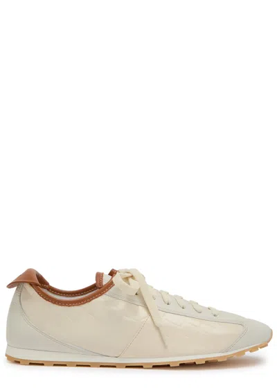 Jacquemus Les Tennis Textured Leather Sneakers In White