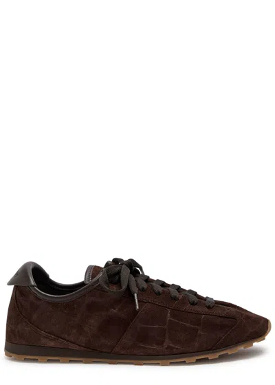 JACQUEMUS JACQUEMUS LES TENNIS TEXTURED SUEDE SNEAKERS