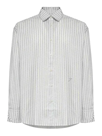 Jacquemus Letro Striped Cotton Shirt In Animal Print