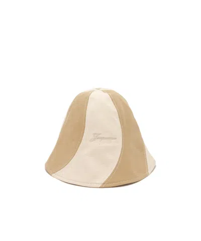 JACQUEMUS JACQUEMUS LOGO EMBROIDERED STRIPED BUCKET HAT