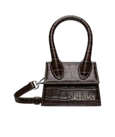 Jacquemus Letter Detail Shoulder Bag In Black