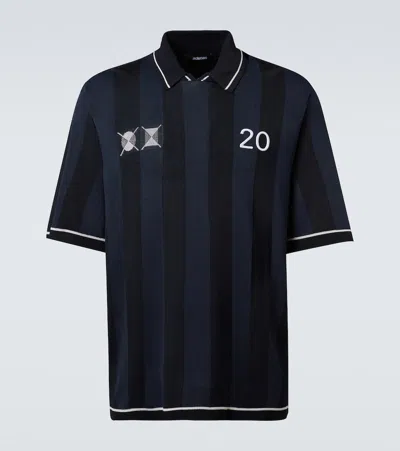 JACQUEMUS LIGA STRIPED JACQUARD POLO SHIRT
