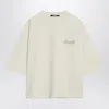 Jacquemus Light Beige Boxy T-shirt With Logo Women In White