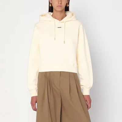 JACQUEMUS LIGHT BEIGE GROS GRAIN HOODED SWEATSHIRT