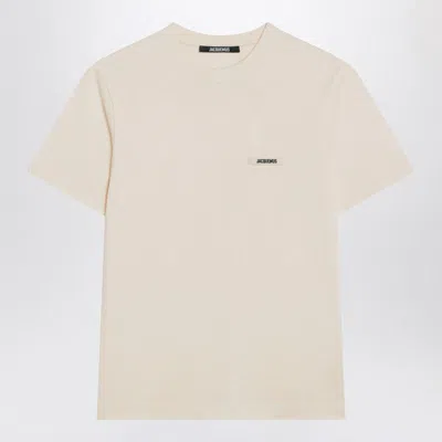 JACQUEMUS JACQUEMUS  LIGHT BEIGE GROS GRAIN T-SHIRT