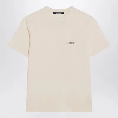 Jacquemus Light Beige Gros Grain T-shirt Women In Neutral
