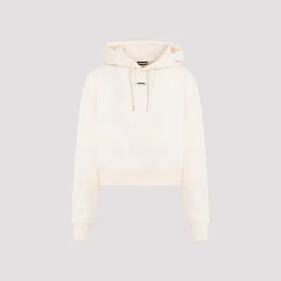 JACQUEMUS LIGHT BEIGE LE HOODIE GROS GRAIN