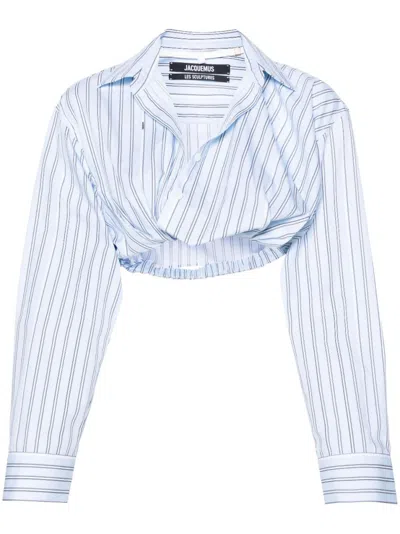 JACQUEMUS LIGHT BLUE COURTE SHIRT