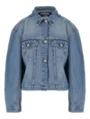 Jacquemus Classic Cotton Denim Jacket With Tailored Hem And Chest Pockets In Blue