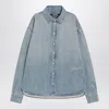 Jacquemus Signature Logo Denim Shirt In Blue