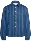 Jacquemus La Chemise Boulanger Blue Stripe Cotton Shirt In Blue