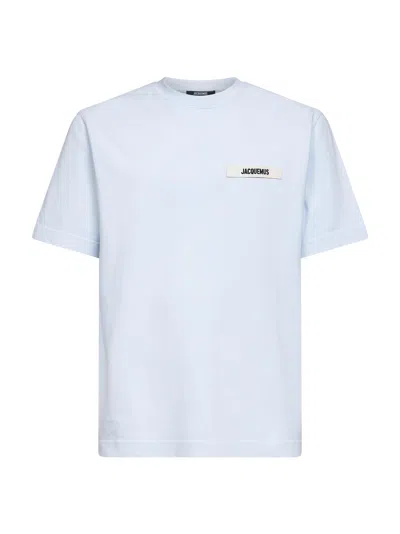 Jacquemus Le T-shirt Gros Grain Cotton T-shirt In Blue