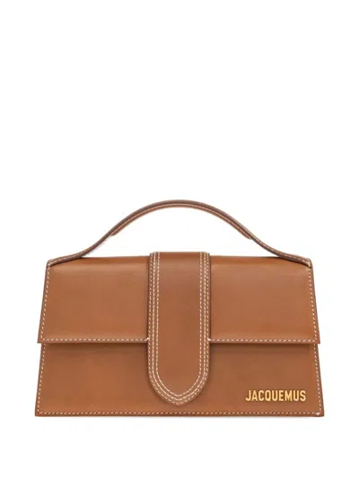 JACQUEMUS WOMEN LIGHT BROWN BAMBINO LARGE CROSSBODY BAG, ONESIZE LUXURY CROSSBODY BAGS FOR WOMEN DARVEYS