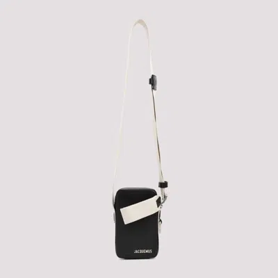 Jacquemus Light Brown Vertical Bag In Black