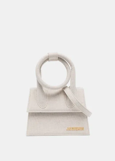 JACQUEMUS JACQUEMUS LIGHT GREIGE 'LE CHIQUITO NOEUD' COILED BAG