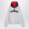 Jacquemus Light Grey Le Hoodie Baseball Sweatshirt Men In Gray