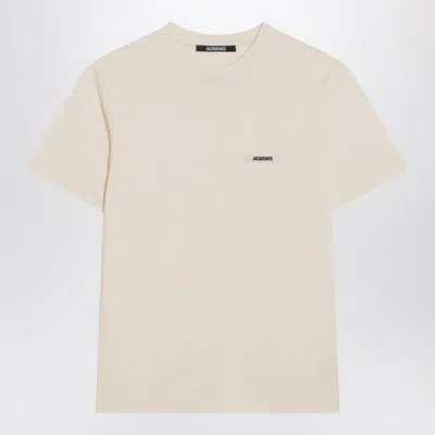 Jacquemus Le Tshirt Gros Grain Short Sleeve In Neutral