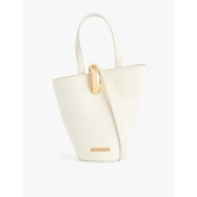 JACQUEMUS WOMENS LIGHT IVORY LE PETIT BAMBOLA SMALL LEATHER TOP-HANDLE BAG