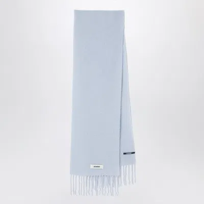 Jacquemus Light Lilac Alpaca And Mohair Scarf Men In Blue