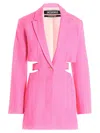 Jacquemus Pink Le Raphia 'la Robe Bari' Minidress In Light Pink