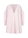 Jacquemus Paysan Oversized Cotton-blend Mini Dress In Pink
