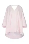 Jacquemus Paysan Oversized Cotton-blend Mini Dress In Pink