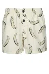 Jacquemus Light Yellow Le Maillot Puntini Swim Shorts In White