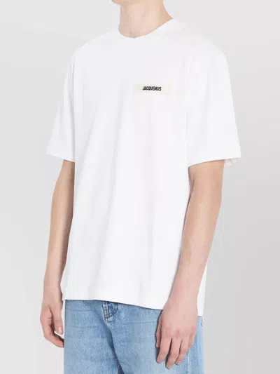 JACQUEMUS ORGANIC COTTON RIBBED CREWNECK SHORT-SLEEVE T-SHIRT